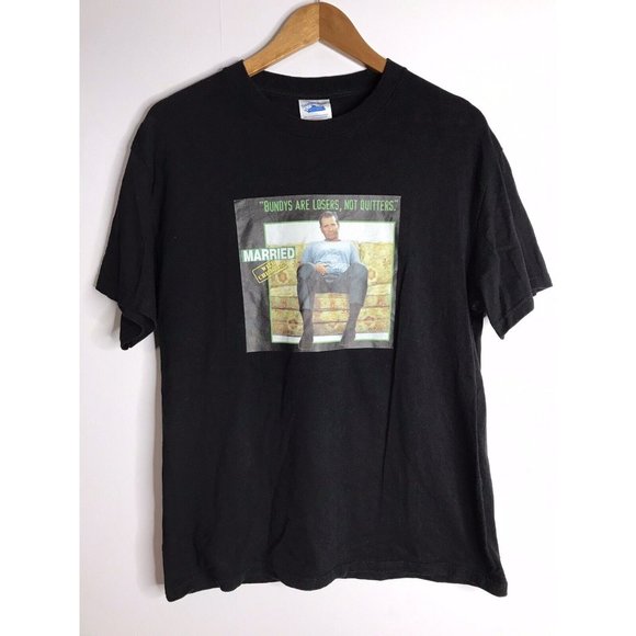 Married With Children Al Bundy Vintage 2002 Large Men's Black T-Shirt
